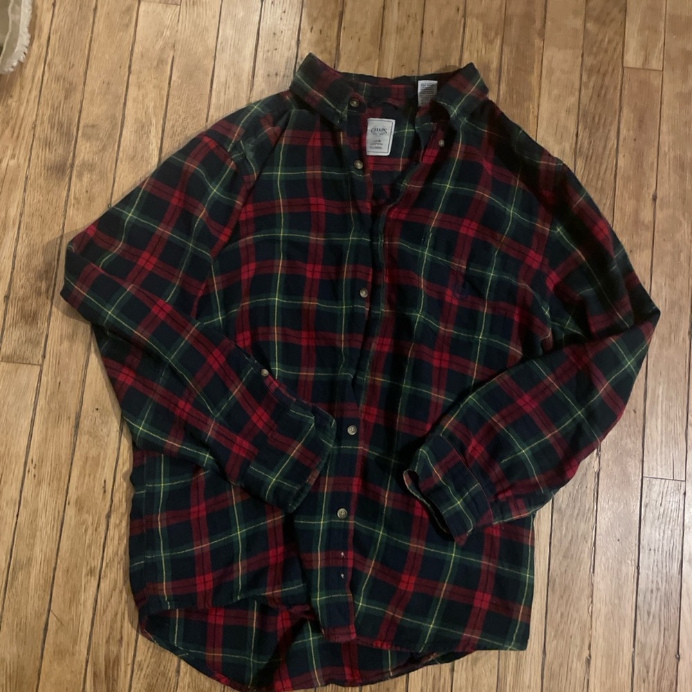 Chaps Red and Green Plaid Men's Shirt